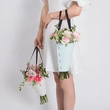 Bouillocene blomster og blomster minimalistisk emballage hånd-bundet buket emballage
