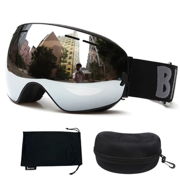 Boxed HD Ski goggles Dobbelt Anti-tåge, Sne Snowboard Briller UV400 Store sfæriske skiløb goggles kompatibel nærsynethed Brillerne, Voksen