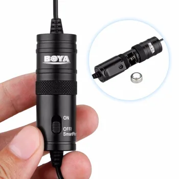 BOYA AF-M1 Lavalier Retningsuafhængig Kondensator Mikrofon til Canon Nikon Sony,til iPhone 7 6s Plus DSLR-Videokamera Audio Recorder
