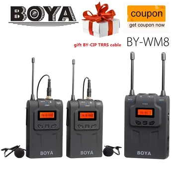 BOYA AF-WM8 UHF Trådløs Lavalier Mikrofon Til ENG AFD for Canon Sony DSLR-Kameraer