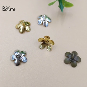 BoYuTe 100Pcs 8MM Metal Messing Blomst, Perle Caps til smykkefremstilling