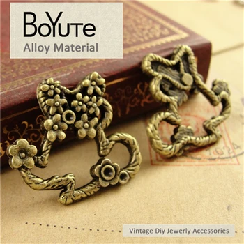 BoYuTe (40 stk/Masse) 25*26MM Antik Bronze Forgyldt Sølv Metal Mickey Hoved Vedhæng Diy Smykker Resultater Tilbehør