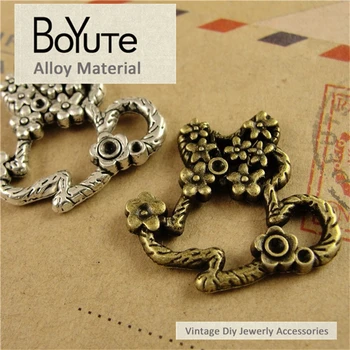 BoYuTe (40 stk/Masse) 25*26MM Antik Bronze Forgyldt Sølv Metal Mickey Hoved Vedhæng Diy Smykker Resultater Tilbehør