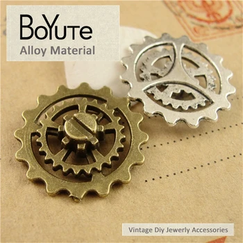 BoYuTe (50 stk./Masse) 22MM Antik Bronze Forgyldt Sølv Vintage Steampunk Gear Charms Vedhæng Diy Metal Smykker at Gøre
