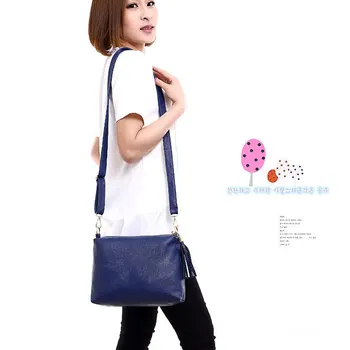 Brand designer kvinder taske soft læder frynser crossbody taske skulder kvinder messenger poser slik farve A866