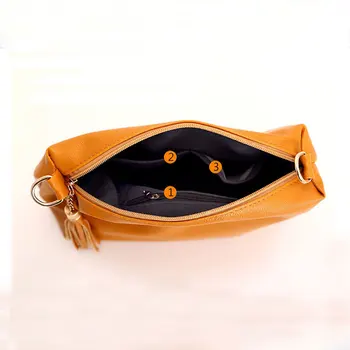 Brand designer kvinder taske soft læder frynser crossbody taske skulder kvinder messenger poser slik farve A866