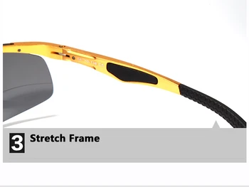 Brand Designer Mænds Polariserede Solbriller TAC UV400 Solbriller aluminium magnesium ramme bilist polariserede solbriller