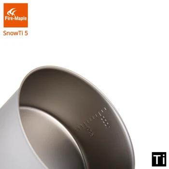 Brand Maple SnowTi 5 Bærbare Sne Titanium 1.35 L Udendørs Camping Pot og 0.55 L Pande Ultra-Light 195g Camping Potter Sæt