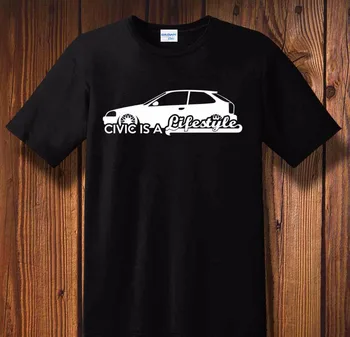 Brand Sommer Stil Mænd Hipster Tee Shirt Civic Ek Ej Kunst Jdm Drift Racer Tuning Kanjo Oldschool T-shirt