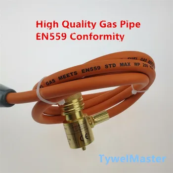 Braze svejsebrænder selvantændelse, 1,5 m slange CGA600 forbindelse egnet til Propan MAPP Catridge Cylinder Gas svejsebrænder Varme