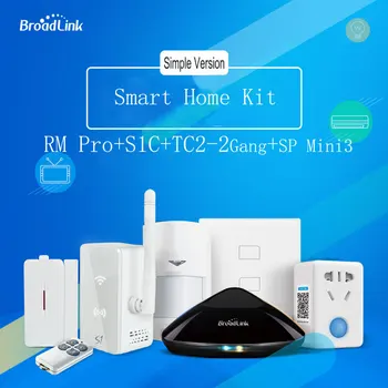Broadlink Rm Pro+S1C Alarm Kit +TC2 Væggen Skift+Sp Mini3 Socket,WiFi/RF/IR Trådløs Fjernbetjening Til Smart Home Automation