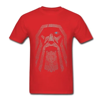 Brugerdefineret Odin Vikingerne T-Shirt med Vintage Mænd Kort Ærme O-hals Bomuld Tee Shirt Unik Fars Dag Gaver