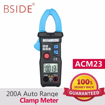 BSIDE ACM23 Mini Digital Clamp Meter 200A AC Strøm, Spænding Auto Range Klemme Multimeter Voltmeter Amperemeter Tester