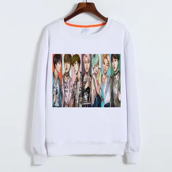 BTS kpop hættetrøjer Kvinder/Mænd k-pop Sweatshirts SUGA JIMIN JUNG KOOK-album, ikke i dag udskrive kvindelige Sweatshirt k pop tøj