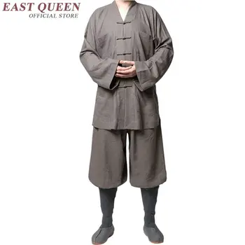 Buddhistisk munk klæder mænd buddhistiske munk tøj kung fu tøj shaolin-munk, klæder KK811 Y