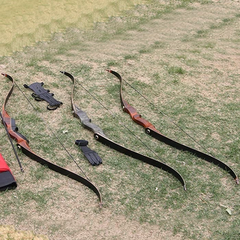 Bueskydning takedown jagt bue 30- £ 60 58inch lamineret træ recurve bue og pil skydning udstyr