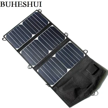 BUHESHUI 21W Sammenklappelig solpanel Oplader Til iphone Sol Batteri Oplader Dobbelt USB-Sunpower Panel af Høj Kvalitet, Gratis Forsendelse