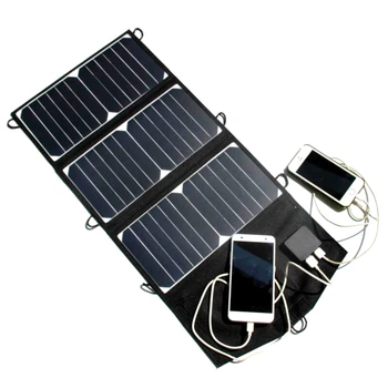 BUHESHUI 21W Sammenklappelig solpanel Oplader Til iphone Sol Batteri Oplader Dobbelt USB-Sunpower Panel af Høj Kvalitet, Gratis Forsendelse