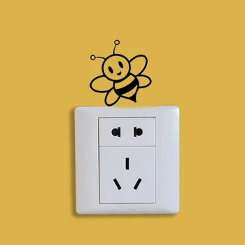 Bumblebee Bee Tegnefilm Skifte Mærkat Tilbehør Vinyl Kreative Wall Sticker 2WS0423