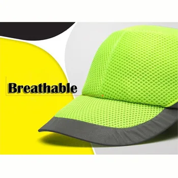 Bump Cap Arbejde sikkerhedshjelm Med Reflekterende Stribe, Sommer Åndbar Sikkerhed Anti-virkning Lette Vægt Hjelme Beskyttende Hat