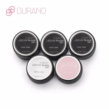 BURANO 5 stk/sæt klar pink hvid Nail Art UV Gel Builder Tips Manicure kit Søm Værktøjer uv gel polish 808
