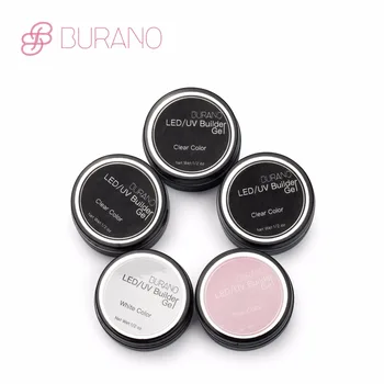 BURANO 5 stk/sæt klar pink hvid Nail Art UV Gel Builder Tips Manicure kit Søm Værktøjer uv gel polish 808