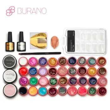 Burano Hot 36colors uv gel neglelak, manicure kit sæt nail art værktøj topcoat bygning gel set 806