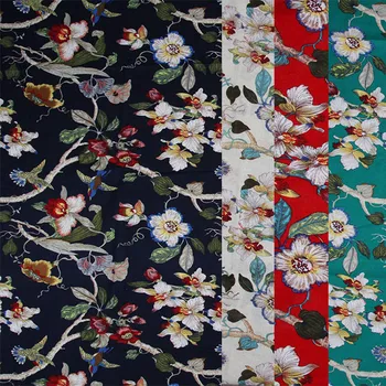 BZ11 100*145 cm 4Colors Trykt Japansk Stil Bomuld og Linned Twill Stof Til Kjole DIY Patchwork Stof Til Kimono