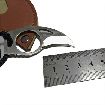 Bærbare Mini MC Lomme Kniv Udendørs EDC Værktøj Overlevelse selvforsvar Mini Klo Kniv Karambit Læder Jakke Camping Knive JC