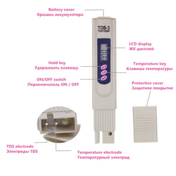 Bærbare Pen Type Digital TDS Meter Tester Filter Vand kalibrere ved at HOLDE TEMP BOTTON 50%off