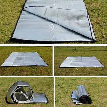 Bærbare Sammenklappelig Folde Madras at Sove Udendørs Camping Picnic Strand Mat Pad Vandtæt Aluminium Folie EVA Oppustelige Tapete