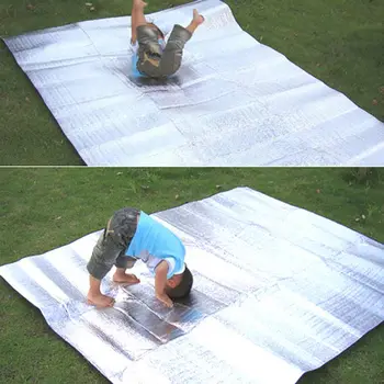 Bærbare Sammenklappelig Folde Madras at Sove Udendørs Camping Picnic Strand Mat Pad Vandtæt Aluminium Folie EVA Oppustelige Tapete