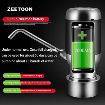 Bærbare Udendørs Smart Transportabel Elektrisk Vakuumpumpe 5 Liters Vand Flaske Dispenser Suge Faucet Taps Drinkware Praktisk