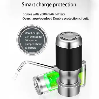 Bærbare Udendørs Smart Transportabel Elektrisk Vakuumpumpe 5 Liters Vand Flaske Dispenser Suge Faucet Taps Drinkware Praktisk