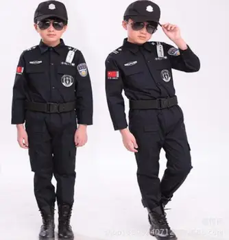 Børn er Halloween 100-160 cm gave Disfrace Drenge barn cop politi Kostume til Børn politimand Cosplay fødselsdagsfest uniform