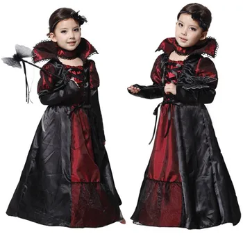 Børn Piger Prinsesse Vampyr Kostumer Purim Dagen for Børn Halloween Kostume til Børn Lang Kjole Carnival Cosplay Parti