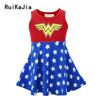 Børn Piger Tutu Kjole Superhelt Halloween, Jul, Fødselsdag Kostume Wonder Woman Superman Dress