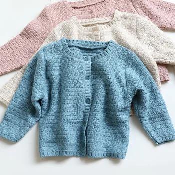 Børn Toddler Baby Varm Strikket Cardigan Sweater Drenge Piger Tøj Sweater Pels Lange Ærmer Efterår Og Vinter Outwear