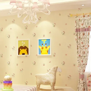 Børneværelse Tapet på Vægge, 3 D Stereo Præget Tegneserie Kat Ikke-vævet Tapet Søde Baby Room Girl Bedroom Wall Paper