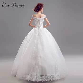 C. V koreansk Stil, Bolden Kjole brudekjoler 2018 Plus Size Virkelige Billede Cap Ærmet Pregant brudekjolen billige Brudekjole WX0049