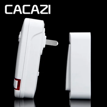 CACAZI self drevet trådløse dørklokke-knappen vandtæt uden batteri dørklokke EU USA UK stik) 120 M remote 38 ringe døren kime