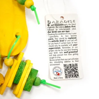 CAITEC Fugl Legetøj Små Pære-Træ-Papegøje Toy Tygge Bide Legetøj Papegøje Bur med Legetøj Velegnet til Små Papegøjer Størrelse