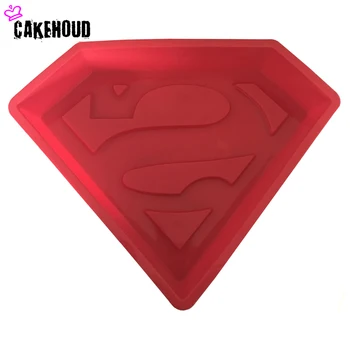 CAKEHOUD 3D-Tegnefilm Superman Logo Kage form for Fondant Slik Cookie Silikone Formen Kage Udsmykning Værktøjer Bage Bagning Af Sæbe Skimmel