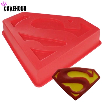 CAKEHOUD 3D-Tegnefilm Superman Logo Kage form for Fondant Slik Cookie Silikone Formen Kage Udsmykning Værktøjer Bage Bagning Af Sæbe Skimmel