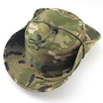 Camouflage Boonie Spand Hatte Camo Fisker Hatte Med Bred Skygge Sol Fiskeri Bucket Hat