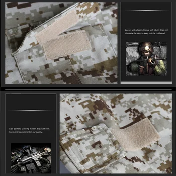 Camouflage taktisk militær tøj paintball hær cargo bukser bekæmpe bukser multicam-militar taktiske bukser med benbeskyttere