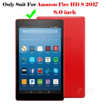 Capa For Amazons Nye Kindle Fire HD 8 2017 Tablet Tilfældet For Amazon Fire HD 8 2017 Smart Print Flip Læder Stå Slim Cover+Stylus