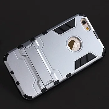 CAPSSICUM Armor Case til iPhone 6 6S Plus PC TPU Hård Anti-banke Stødsikkert Støtteben bagcoveret Shell til iPhone 6Plus 6SPlus