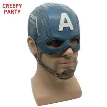 Captain America Maske Realistiske Superhelte Halloween Maske DC Film Latex Maske Cosplay Kostume, Rekvisitter Legetøj