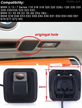 Car rear view backup-kamera til BMW X1 X3 X5 X6 E70 E71, E72 E84 E53 E46 E39 E60 E90 E88 E91 reverse parkering kamera oprindelige hul